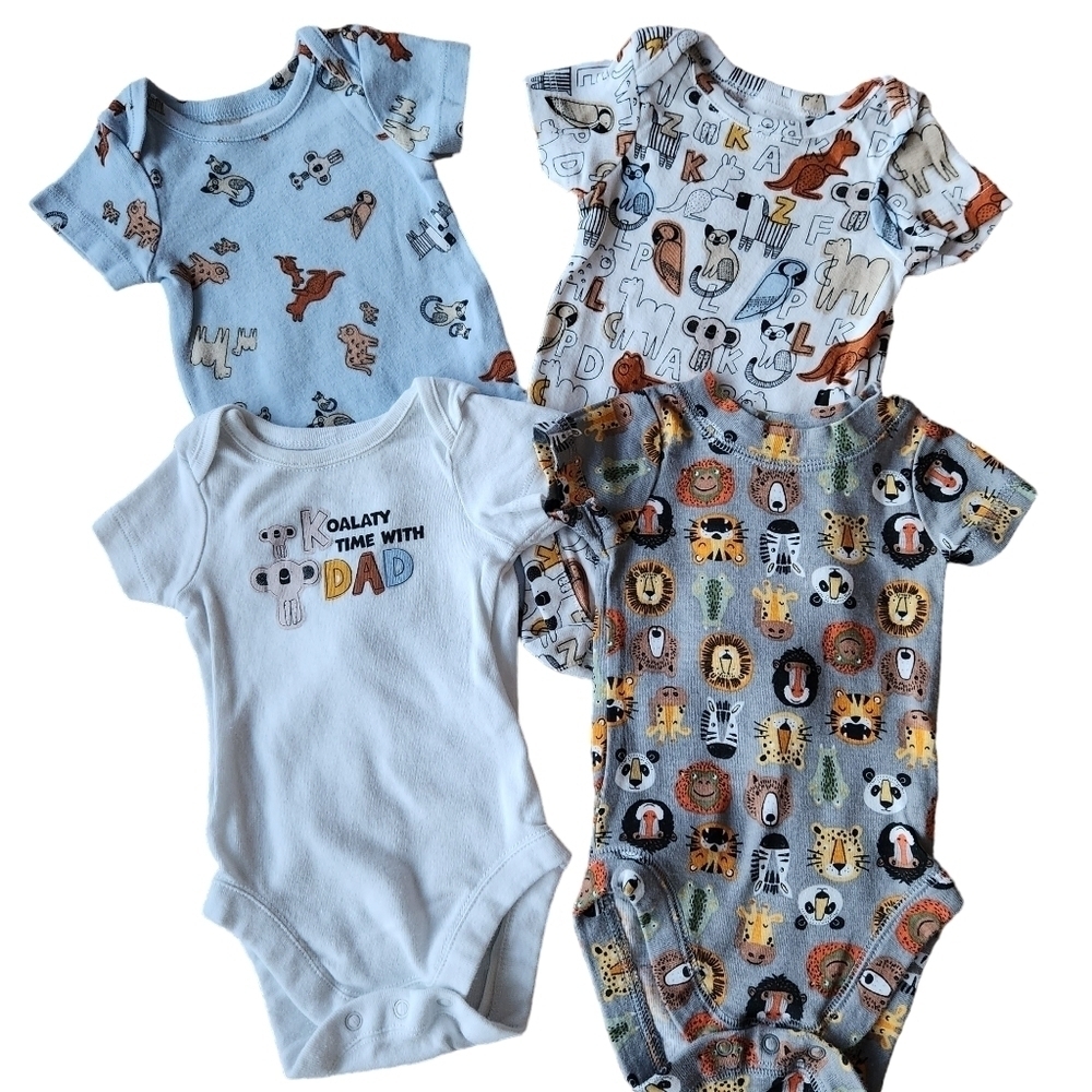 The Children's Place lot 4 onesies, size 0-3 months